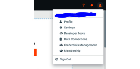 Figure 1.14 – User account management dropdown
