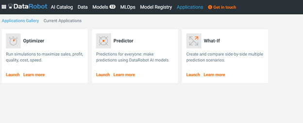 Figure 1.24 – Applications page
