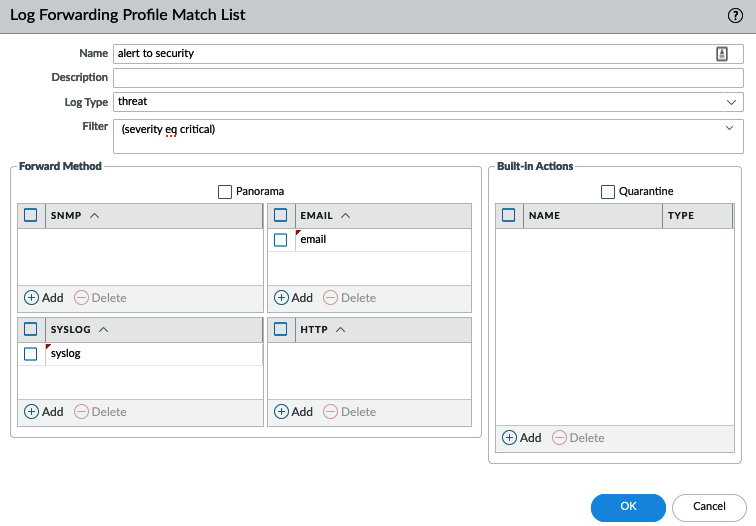 Figure 1.17 – Email and syslog log forwarding
