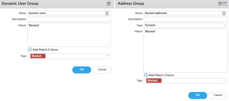 Figure 1.20 – Dynamic user group and address group
