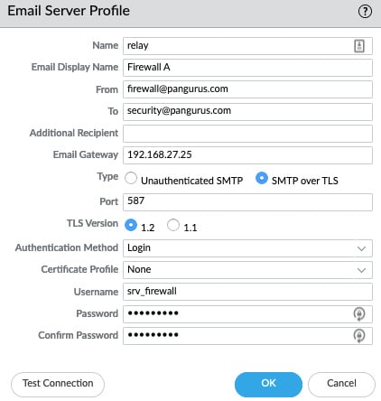 Figure 1.9 – SMTP profile
