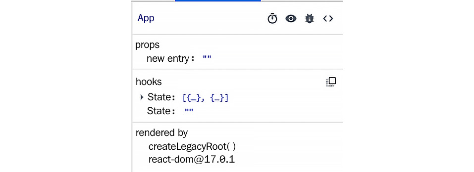 Figure 1.7 – React component state 
