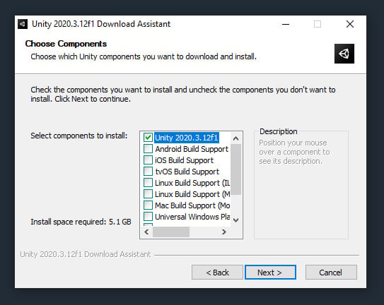 Figure 1.16 – Choosing components
