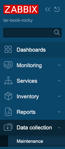 Figure 2.14 – Custom User role Zabbix sidebar