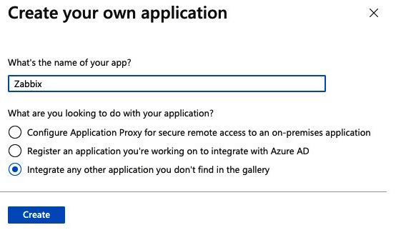 Figure 2.27 – The Azure enterprise new application page