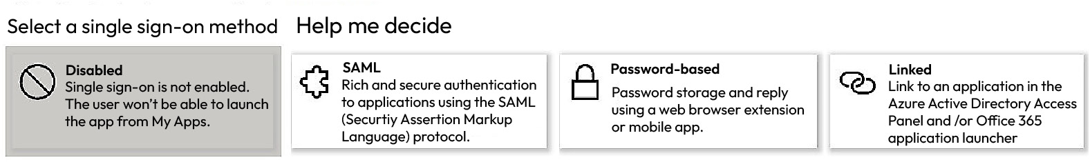 Figure 2.31 – The Azure enterprise application SAML option