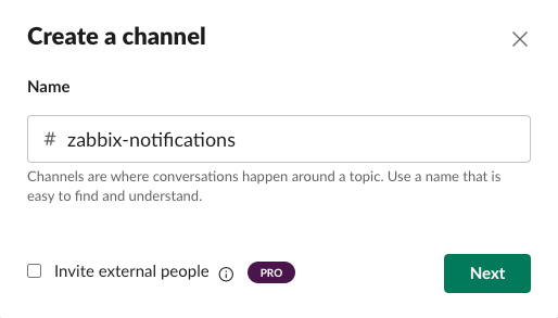 Figure 9.2 – Slack, Create a channel window