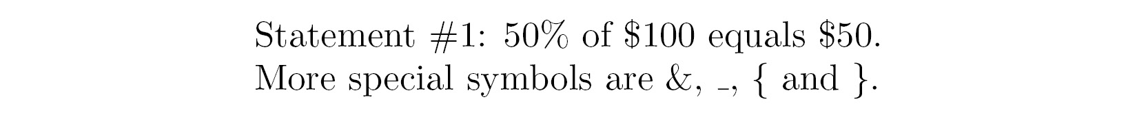 Figure 2.2 – Special symbols
