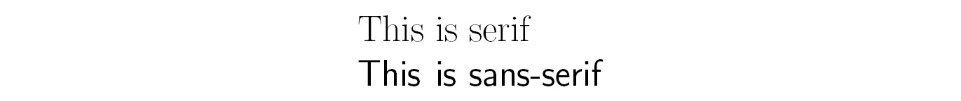 Figure 2.4 – Serif versus sans-serif font
