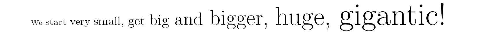 Figure 2.8 – Font sizes
