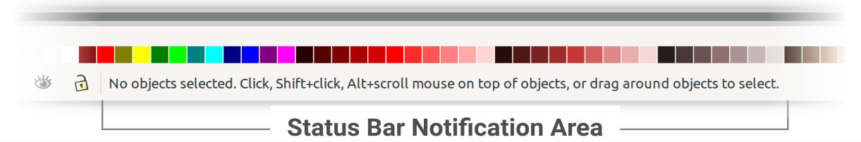 Figure 1.20 – The Status bar – an invaluable source of information