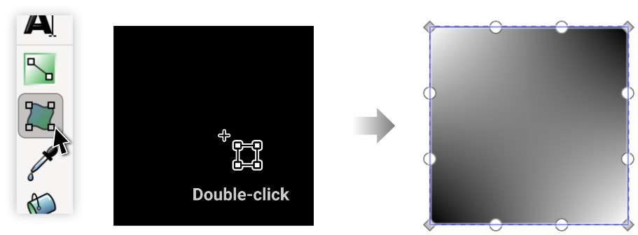 Figure 8.17 – Double-clicking on a black square with the Mesh Gradient tool active