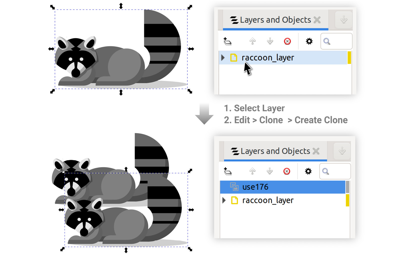 Figure 11.12 – Cloning a layer