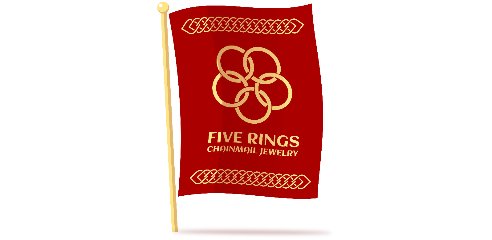 Figure 12.12 – The logo and flag for Five Rings Chainmail Jewelry