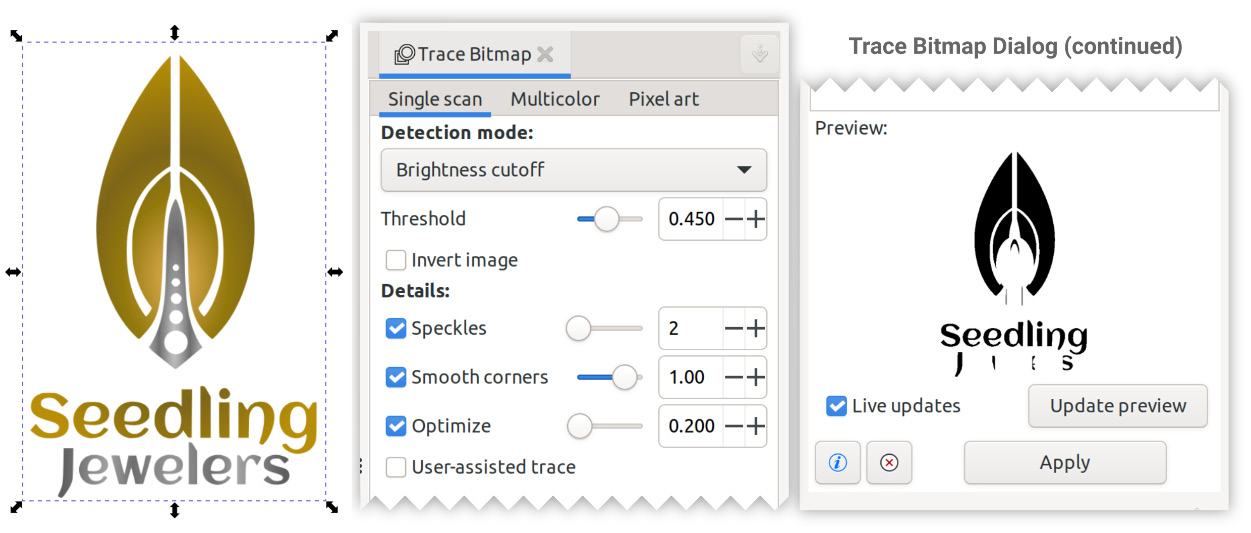 Figure 14.2 – The Trace Bitmap dialog