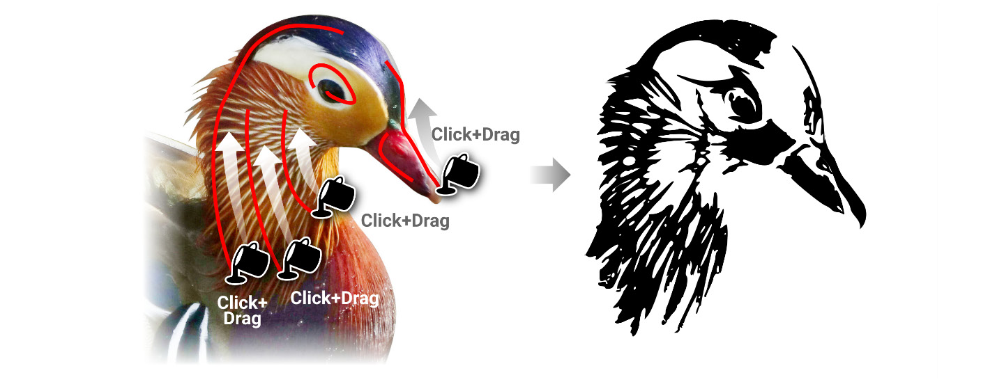 Figure 14.12 – Using the Fill Bucket tool to trace shapes in the duck’s head