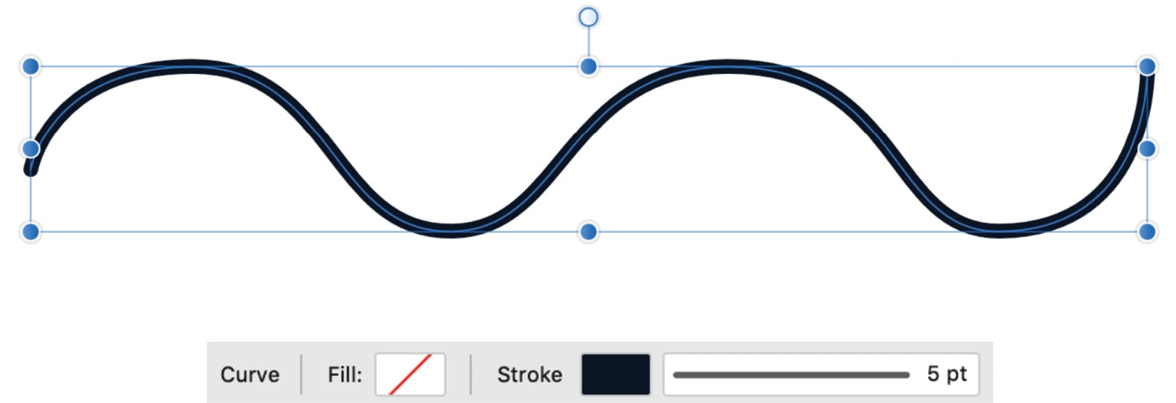 Figure 1.44 – A selected path (with the Move tool) options in the Context Toolbar
