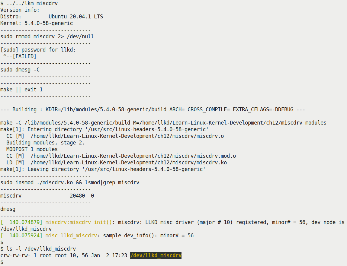 Linux Kernel Programming Part 23 - Char Device Drivers and Kernel