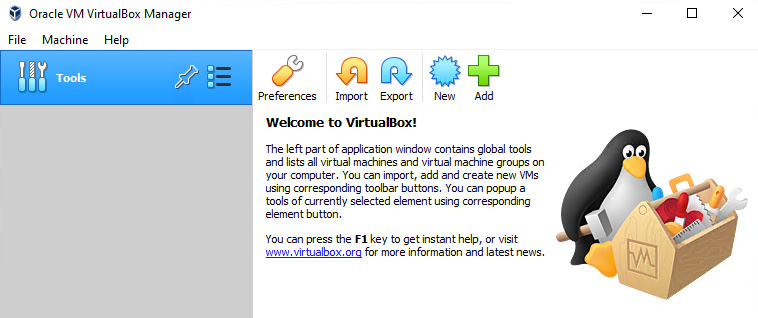 Figure 1.3 – VirtualBox setup complete