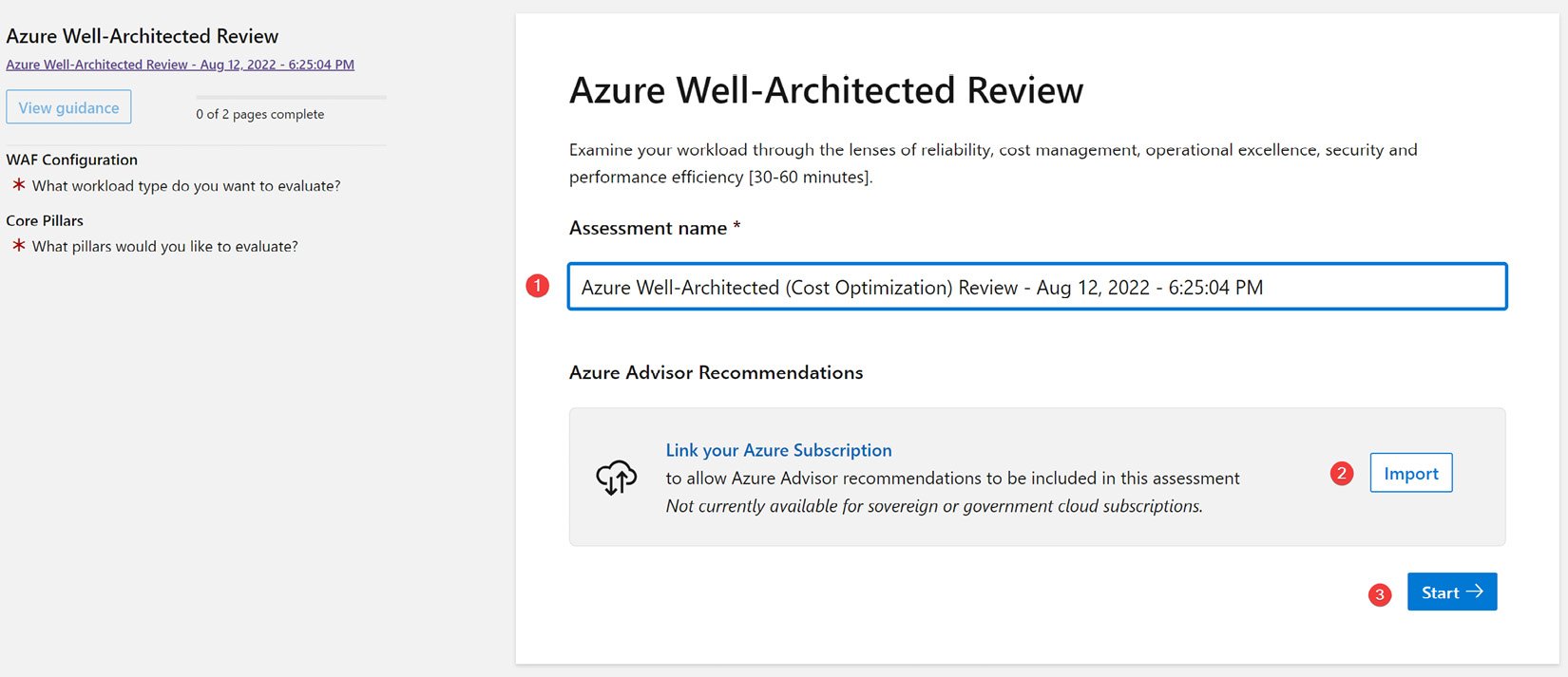 Figure 1.2 – Azure Well-Architected Review