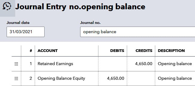 Figure 1.21 – Final journal adjustment to correct balances 
