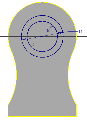 Figure 2.11: The sketch geometry required to create the next features of the part
