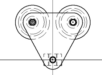 Figure 2.31: Sketch block of imported geometry constrained to origin
