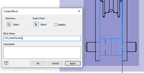 Figure 2.41: CH_HookHousing sketch block created
