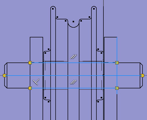 Figure 2.42: Additional two sketch lines created on Sketch2
