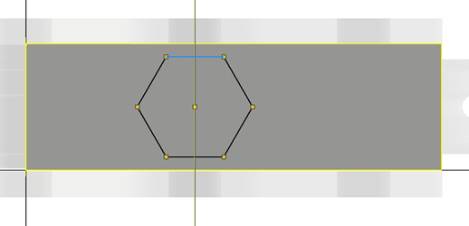 Figure 2.61: Projected sketch lines and polygon
