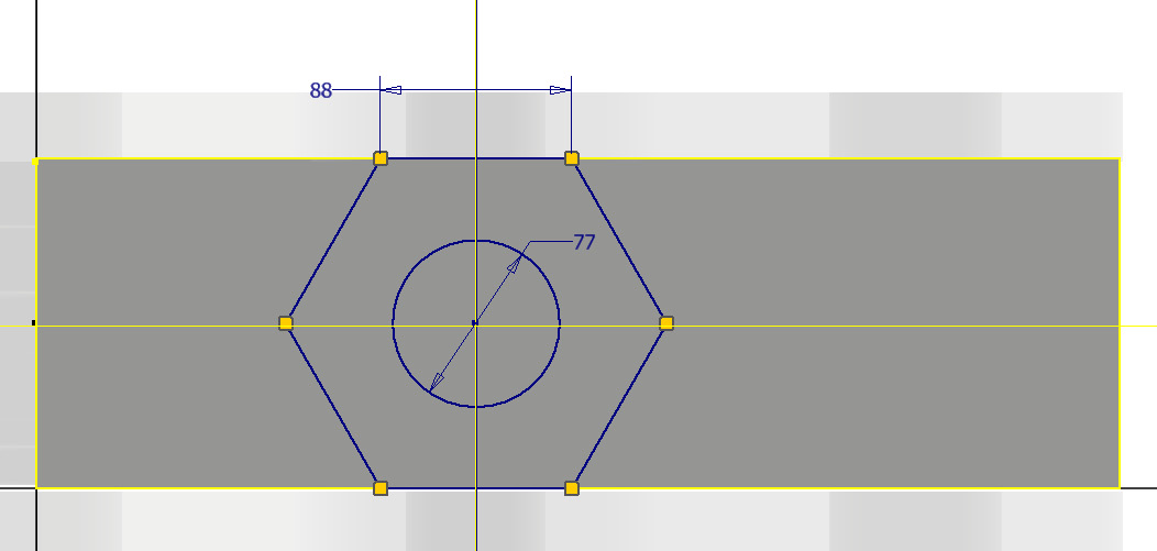 Figure 2.62: Dimensions required and additional sketched circle
