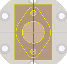 Figure 2.73: Projected sketch on top of the gasket for the creation of the mating plate
