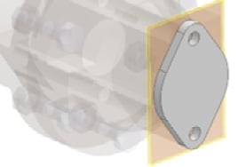 Figure 2.74: Extrusion of the mating plate
