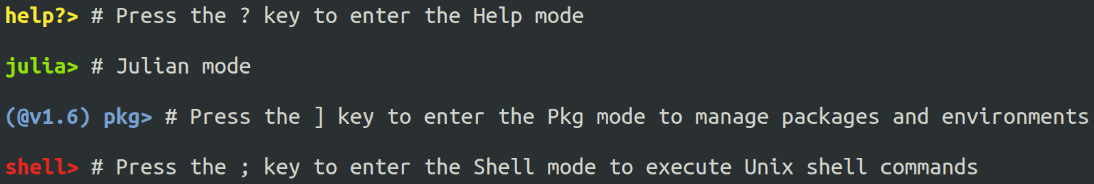 Figure 1.1 – The REPL modes
