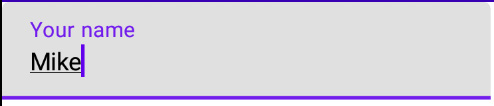 Figure 1.13 – Exploring a TextField composable
