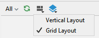 Figure 1.4 – Switching between Vertical Layout and Grid Layout
