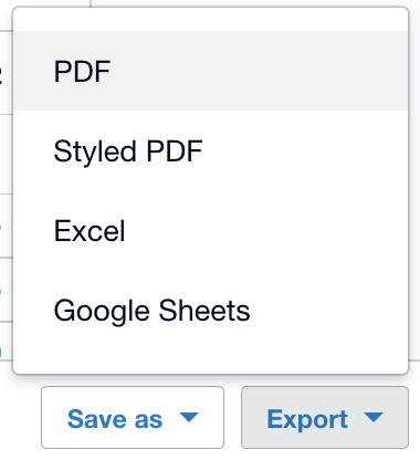 Figure 13.13: Export Options