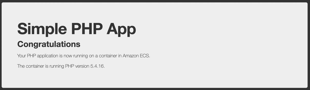 Figure 1.10 – The output of the Elastic Container Service (ECS) server