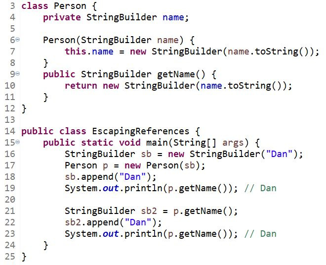 Figure 2.13 – Escaping references code fixed