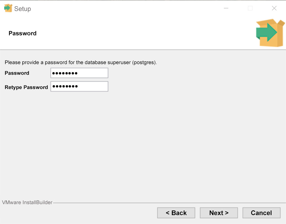 Figure 0.5: Setting the superuser password
