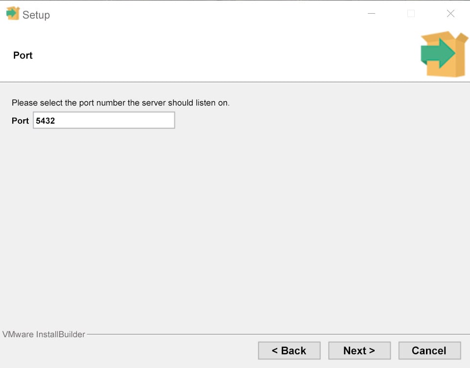 Figure 0.6: PostgreSQL port settings
