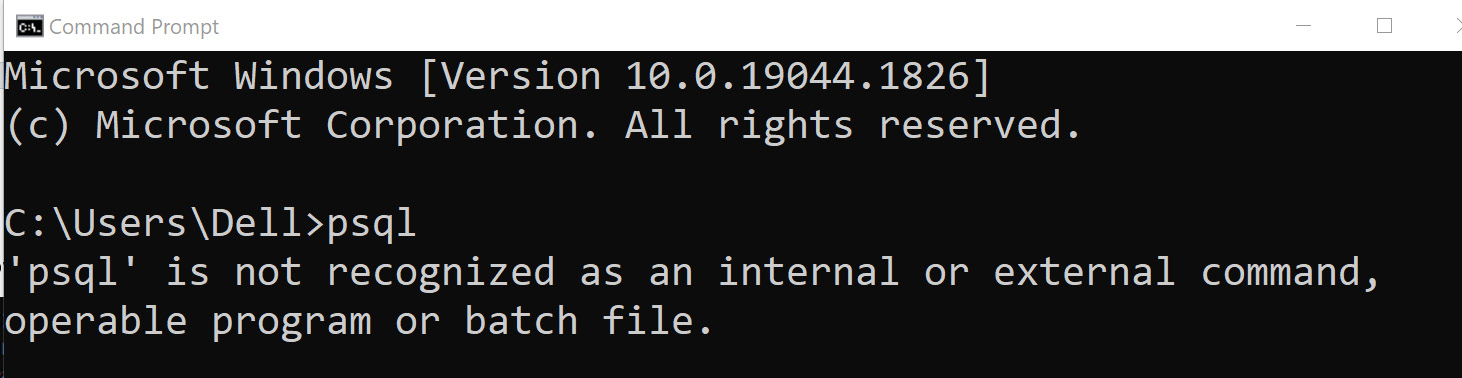 Figure 0.7: Error – Path variable not set
