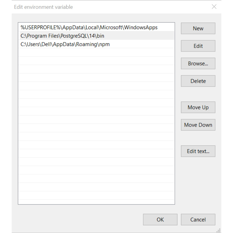 Figure 0.11: Setting the PATH variable
