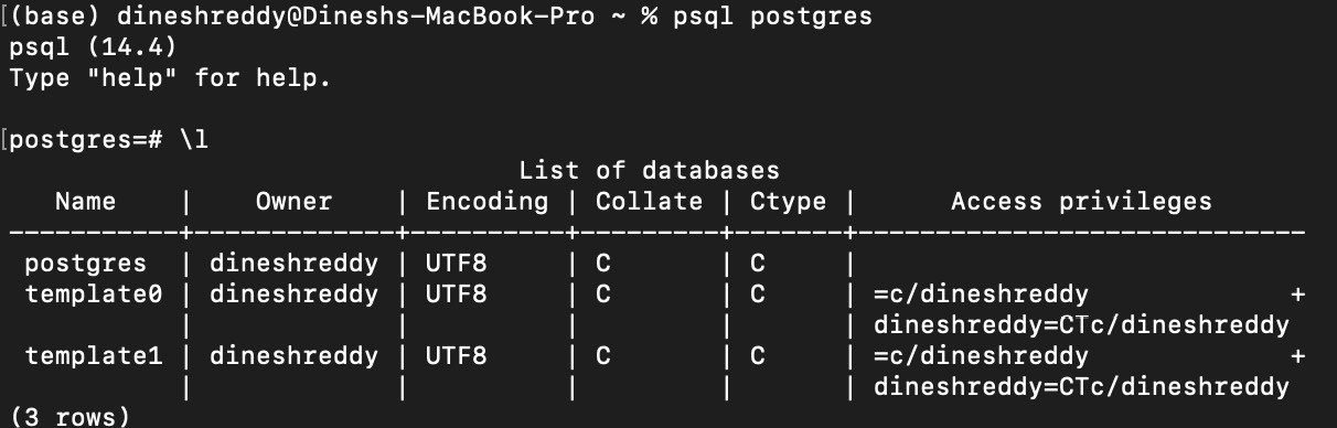 Figure 0.21: List of databases loaded by default
