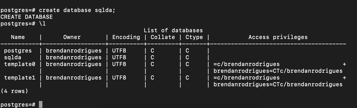 Figure 0.30: Checking whether a new database is successfully created
