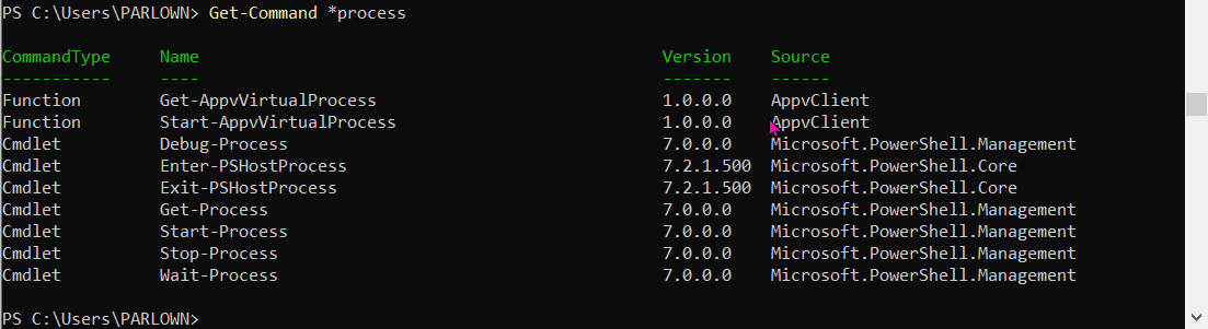 Figure 1.13 – Searching for relevant cmdlets