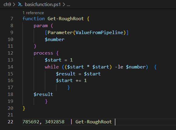 Figure A.11 –  Accepting values from the pipeline