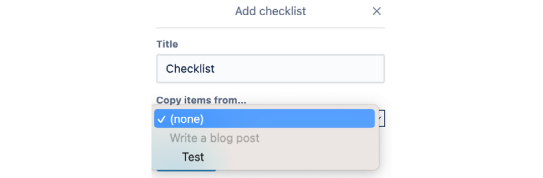 Figure 3.19 – Checklist creation modal