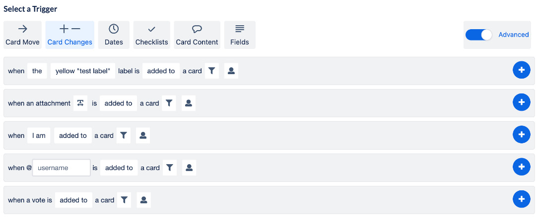 Figure 6.9 – Card changes trigger events