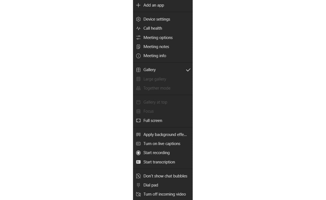 Figure 1.19 – Further meeting options
